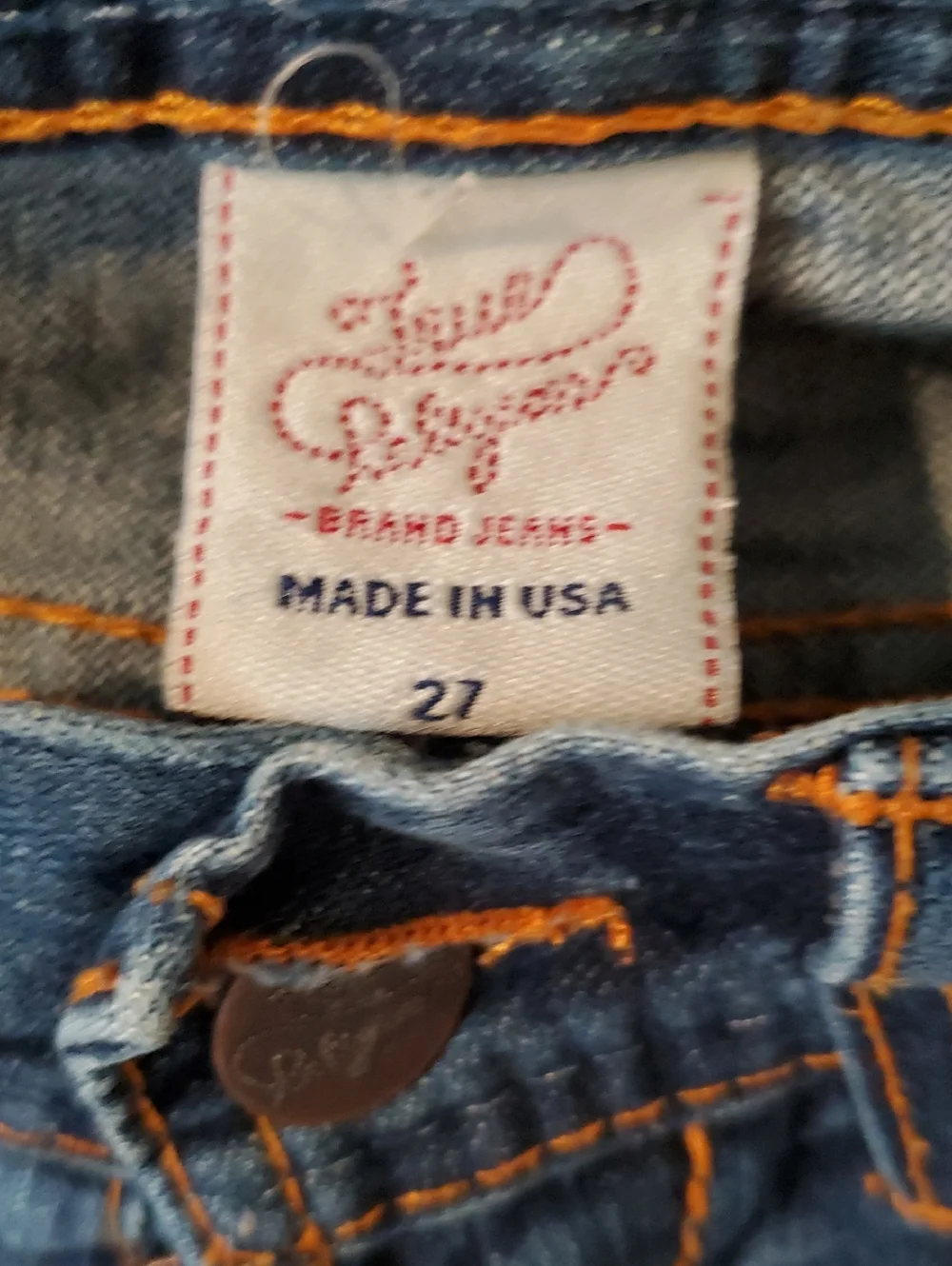 True Religion Straight Leg Jeans in Dark Blue